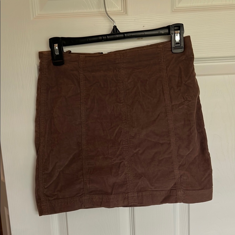 Brown Corduroy Free People Mini Skirt